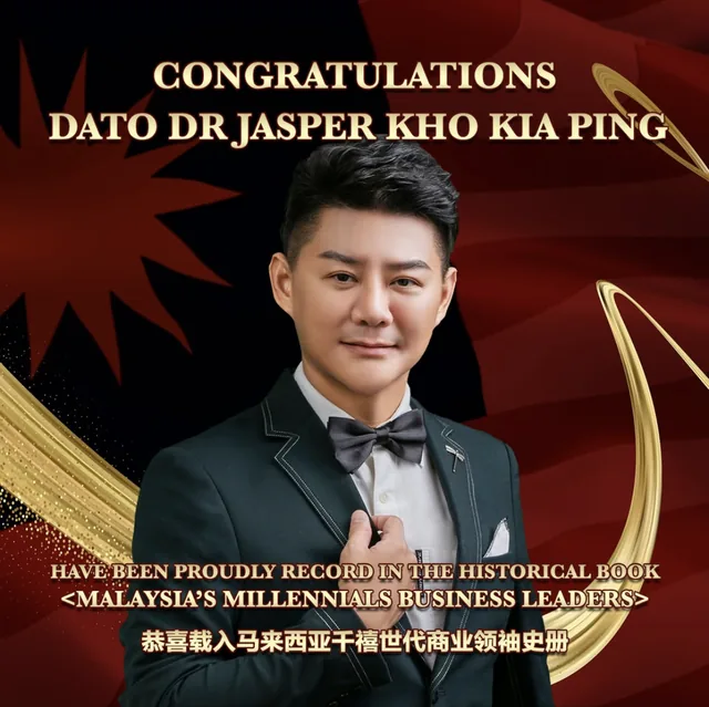Announcement: Jasper Kho Kia Ping recorded in the book Malaysia’s Millennials Business Leaders
