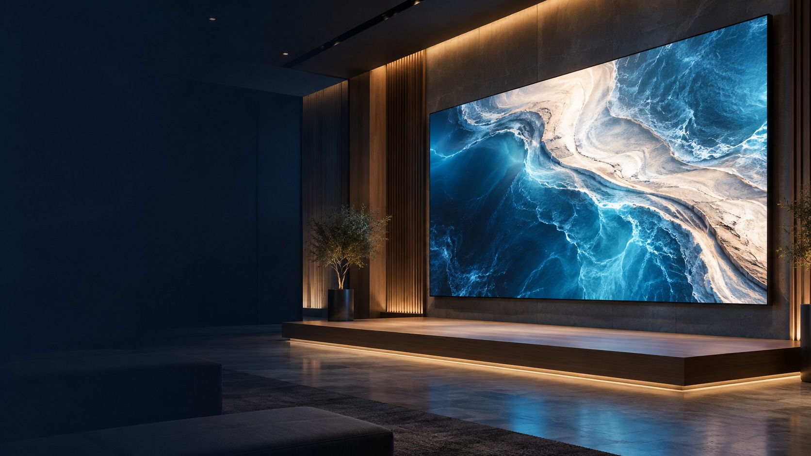 Large seamless indoor direct-view LED display – Hikvision P1.8 / P2.5 LED in Kuching & Sarawak (illustration)