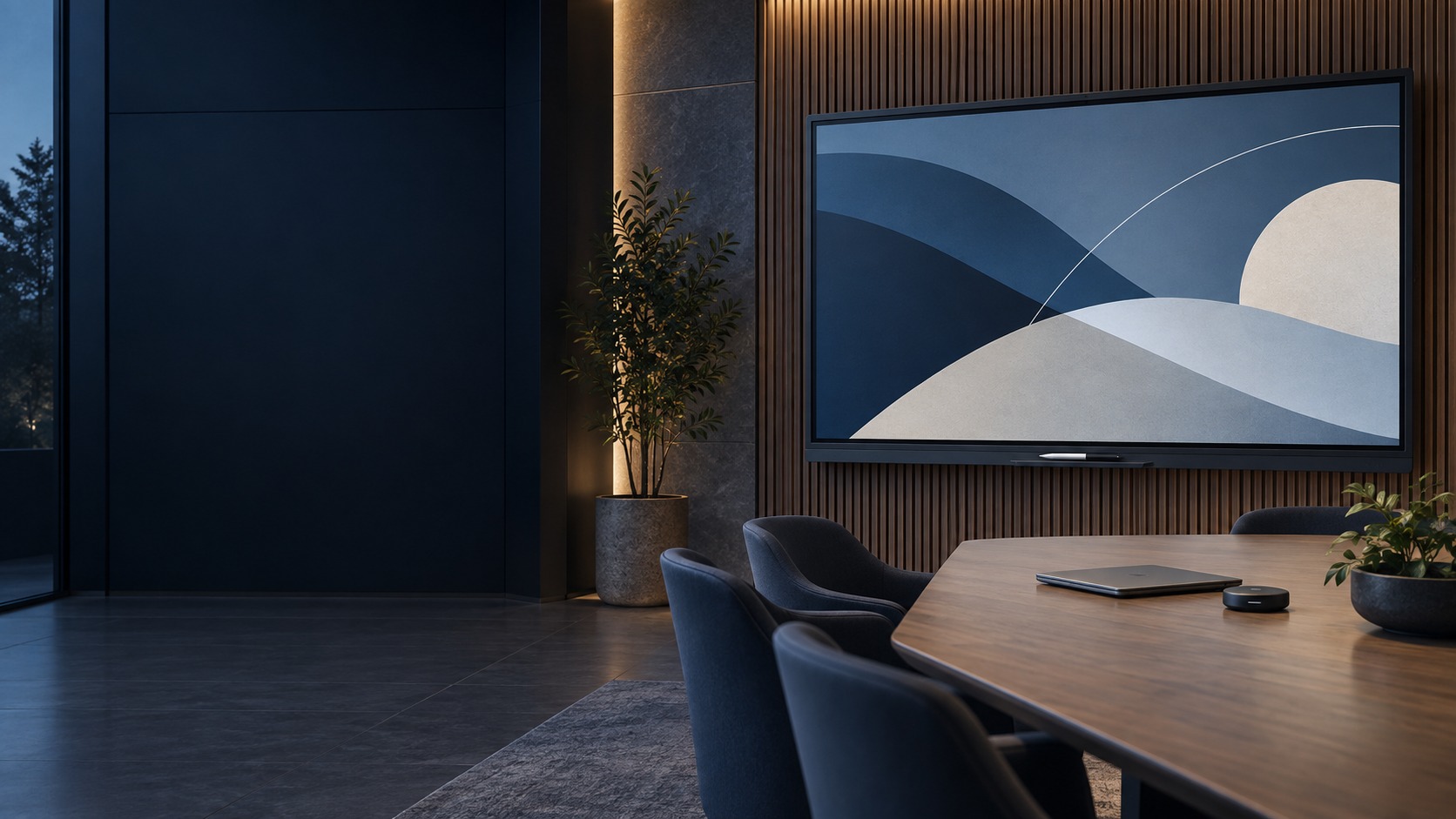 Interactive display, stylus and presentation receiver (illustration)