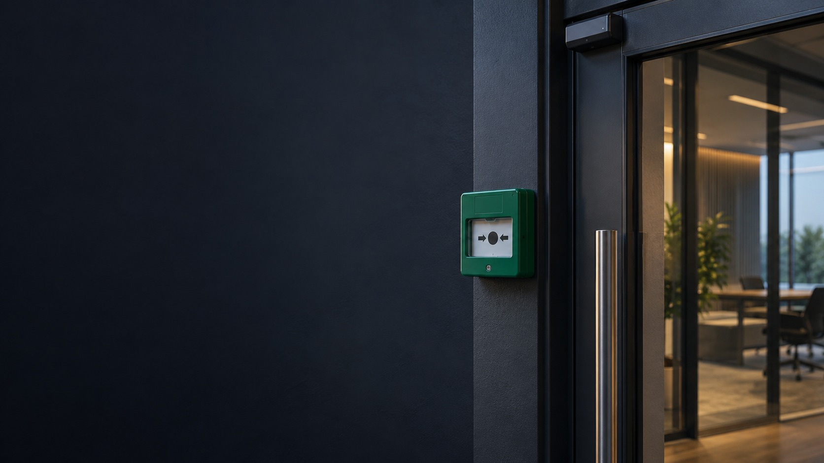 Manual emergency door-release unit and door-position sensor (illustration)