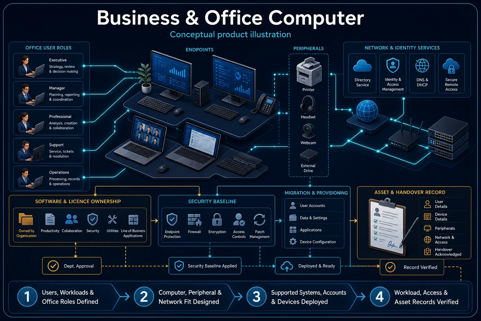 Conceptual Business Computer Service in Kuching system context. Business Computer Service in Kuching combines the installed-system path with the stated service mode; diagnosis and corrective scope remain subject to inspection and approval.