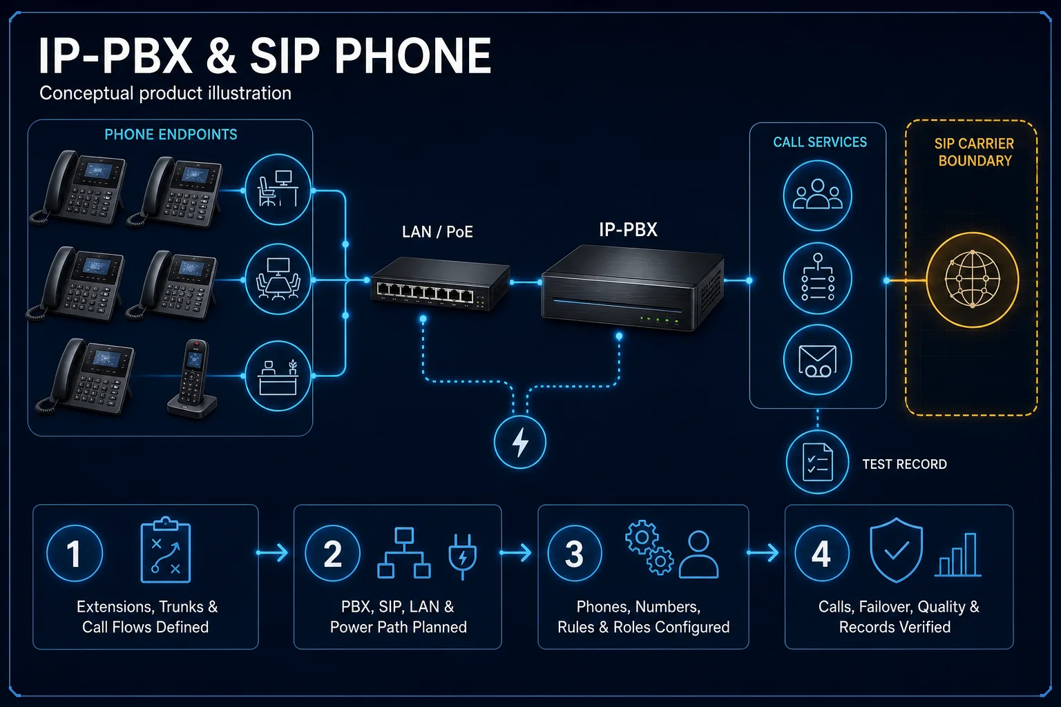IP-PBX and SIP Phone system diagram – IP-PBX & SIP Phone in Kuching & Sarawak