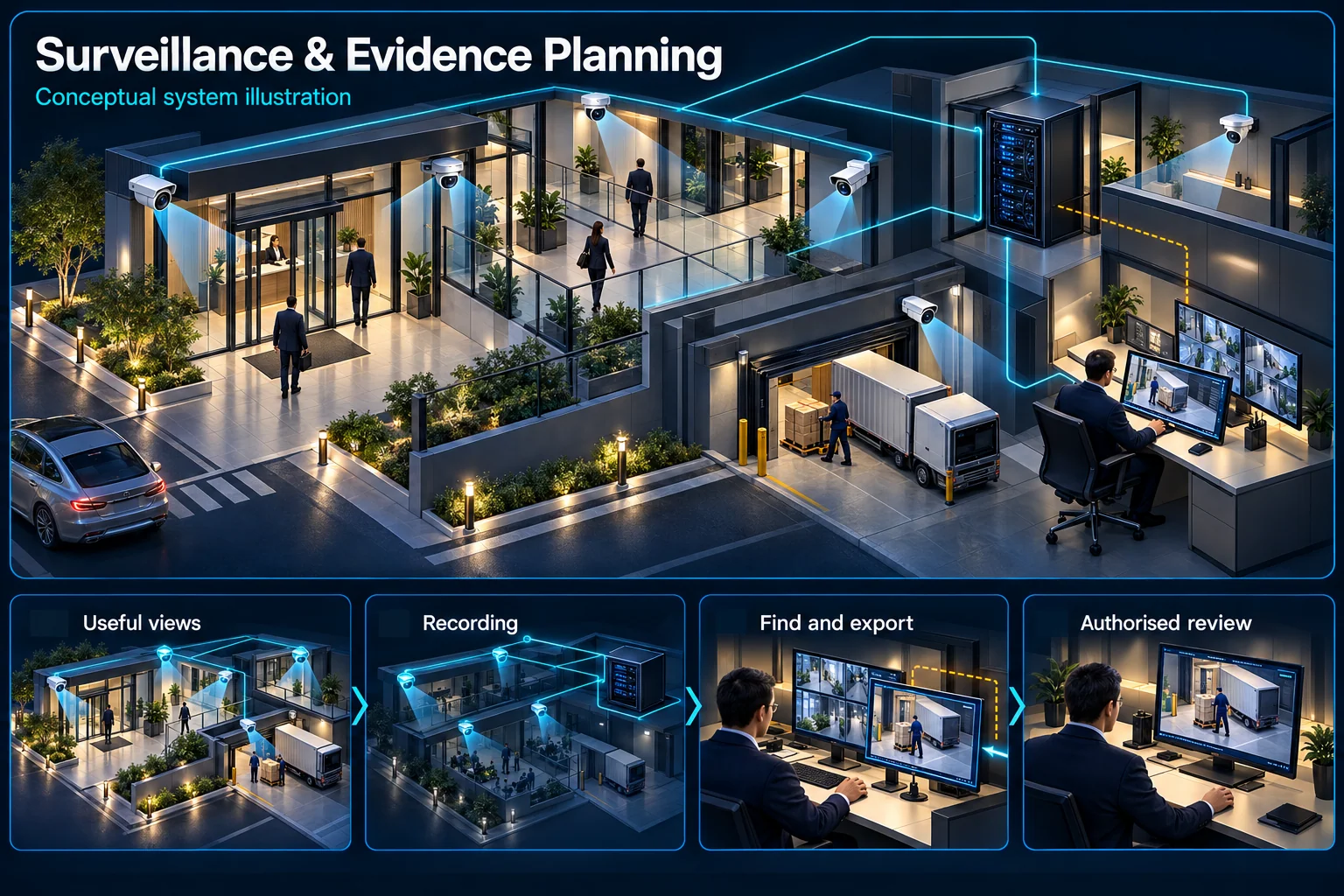 General CCTV Surveillance and Evidence Planning – system diagram