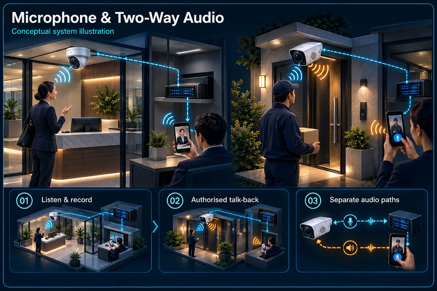 Hikvision Two-Way Audio CCTV in Kuching & Sarawak – system diagram