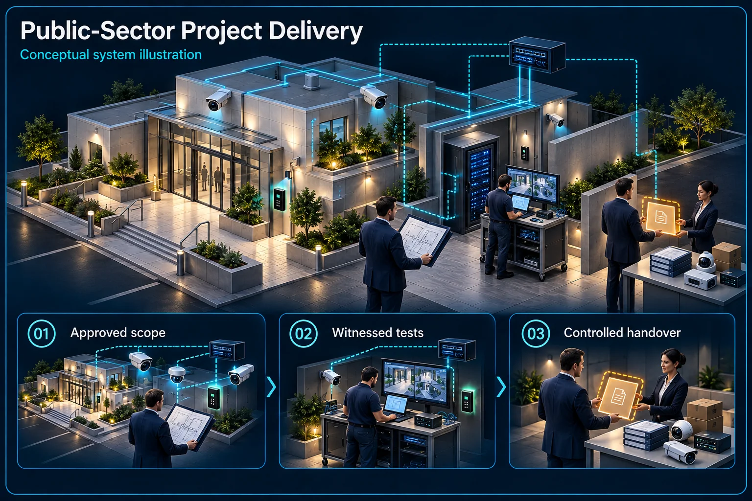 A clear system scope for public-sector premises. – system diagram