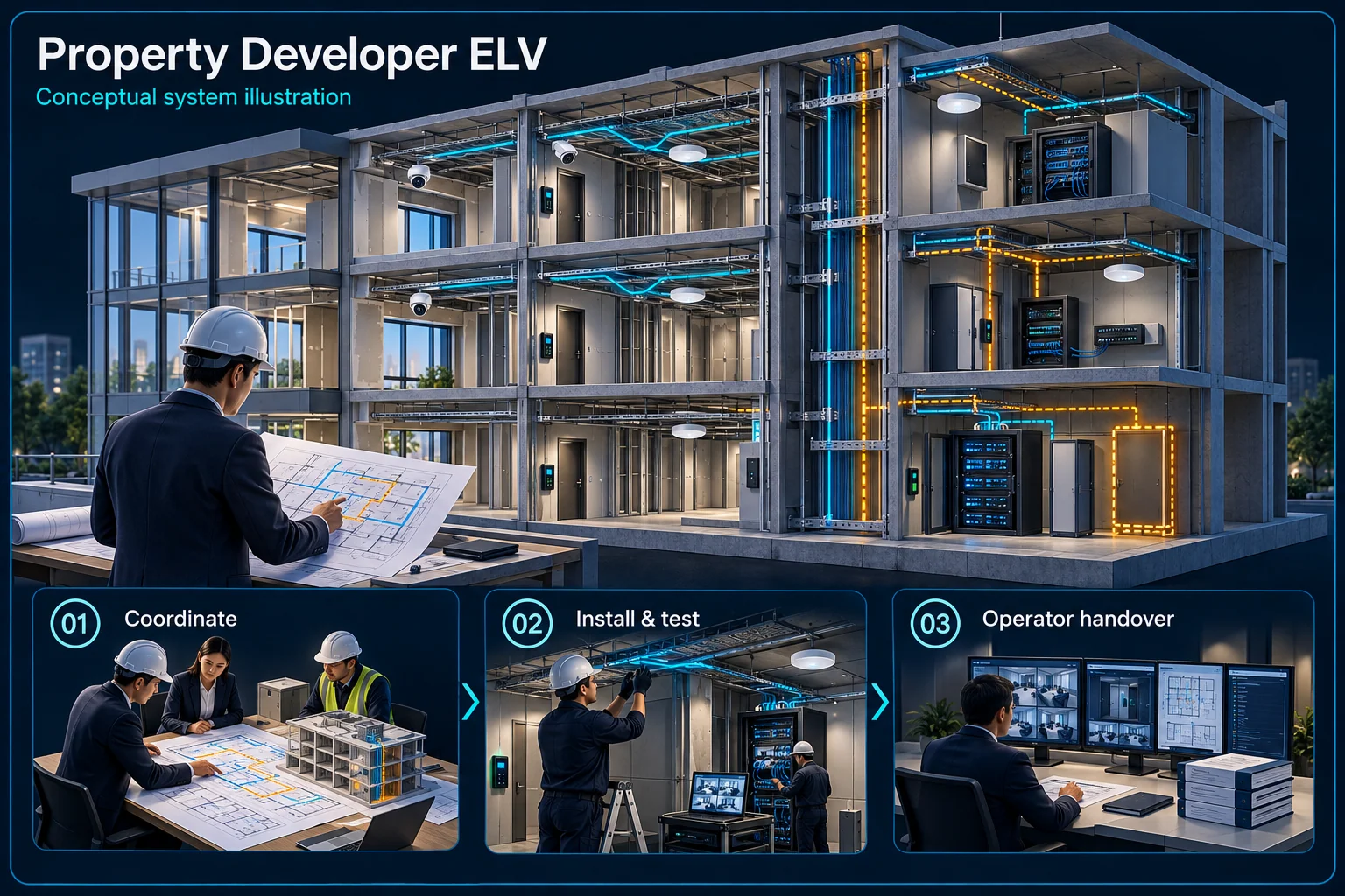 ELV Design, Installation & Handover for Property Developers – system diagram