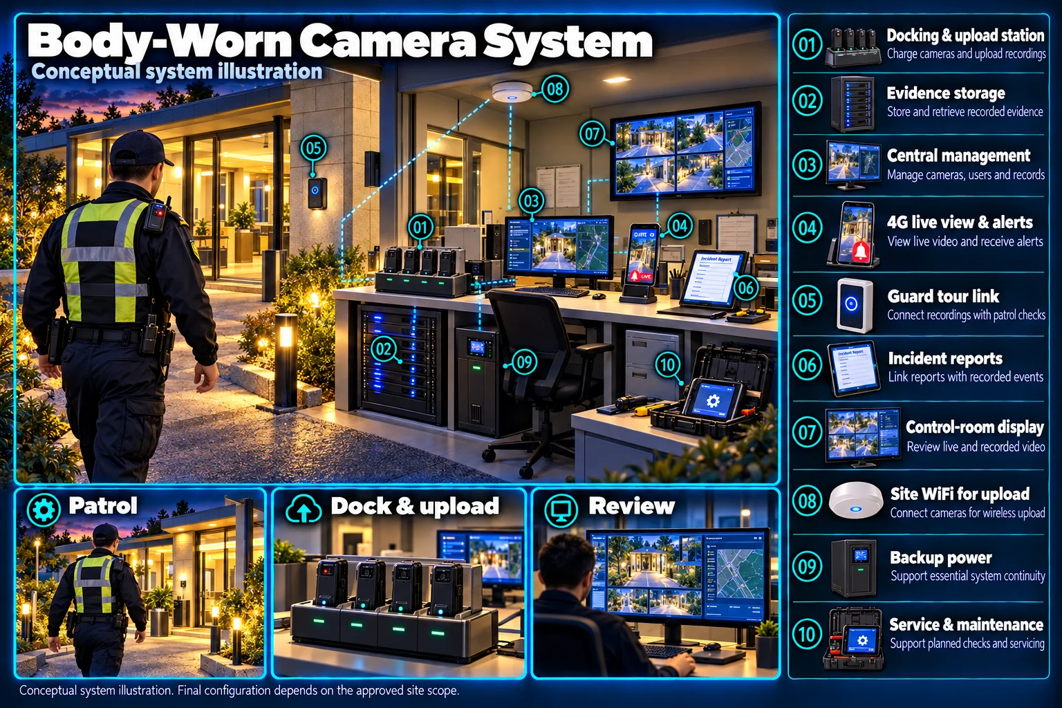 Body-worn camera system – system diagram
