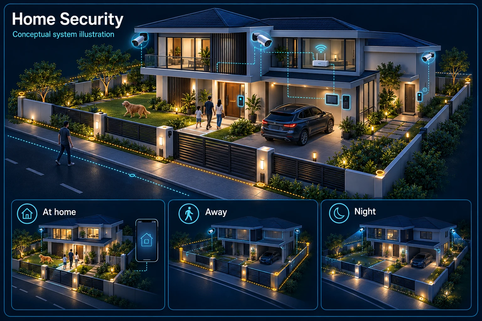 Home security, planned around your life. – system diagram