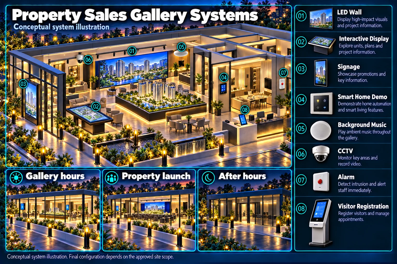 Property sales gallery systems – system diagram