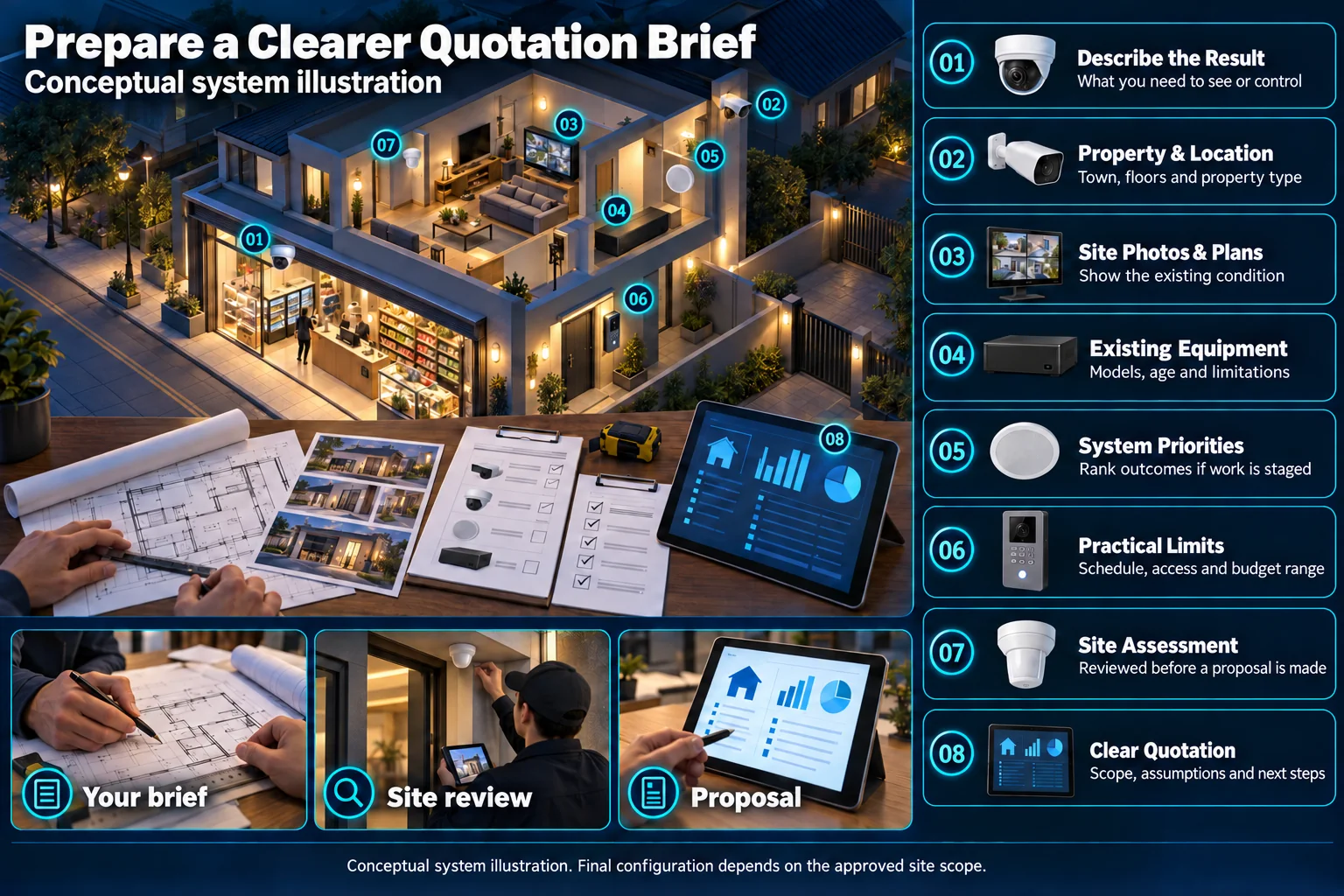 Preparing a clearer quotation brief – system diagram